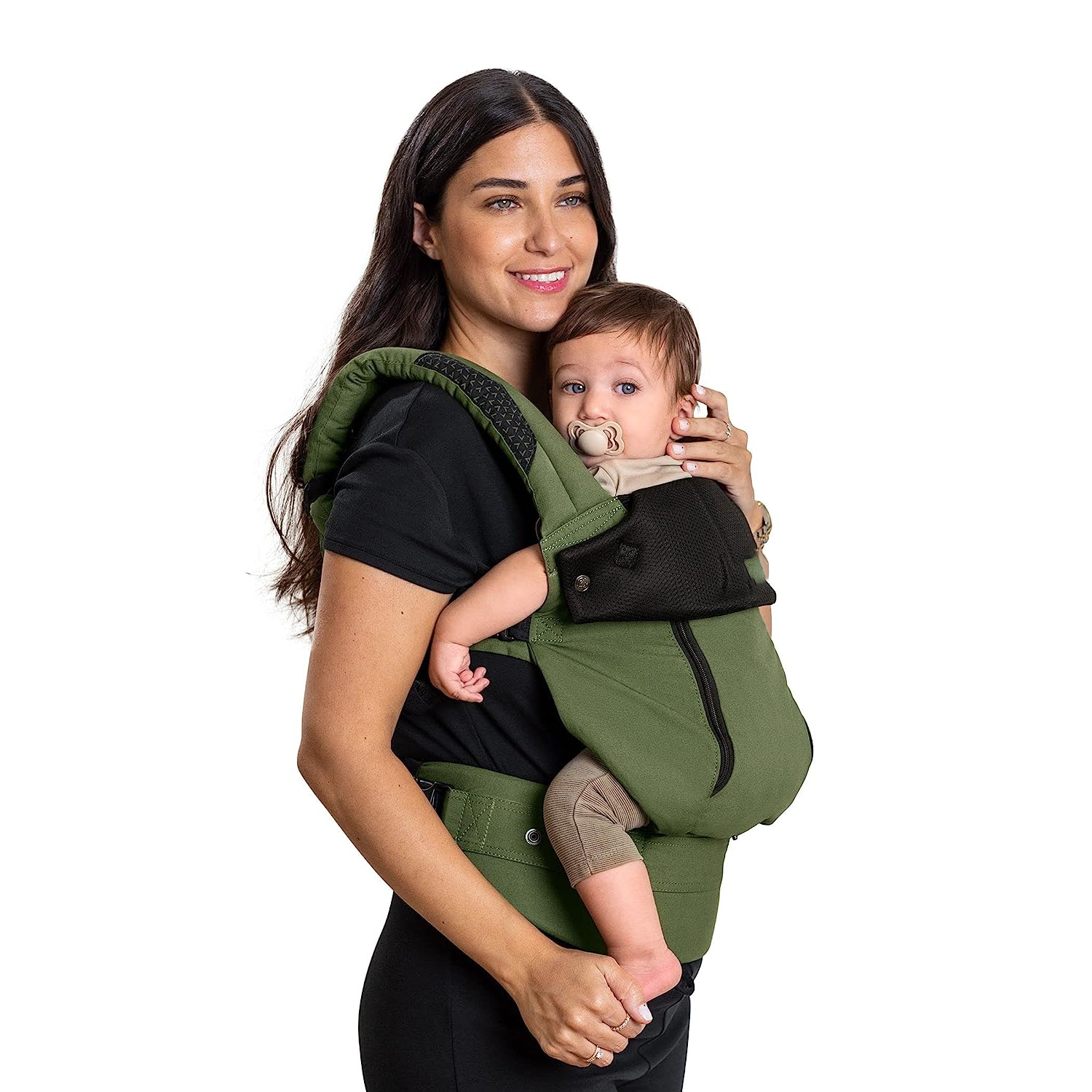 Complete All Seasons Ergonomic 6-in-1 Baby Carrier Newborn to Toddler - with Lumbar Support - for Children 7-45 Pounds - 360 Degree Baby Wearing - Inward & Outward Facing - Stone