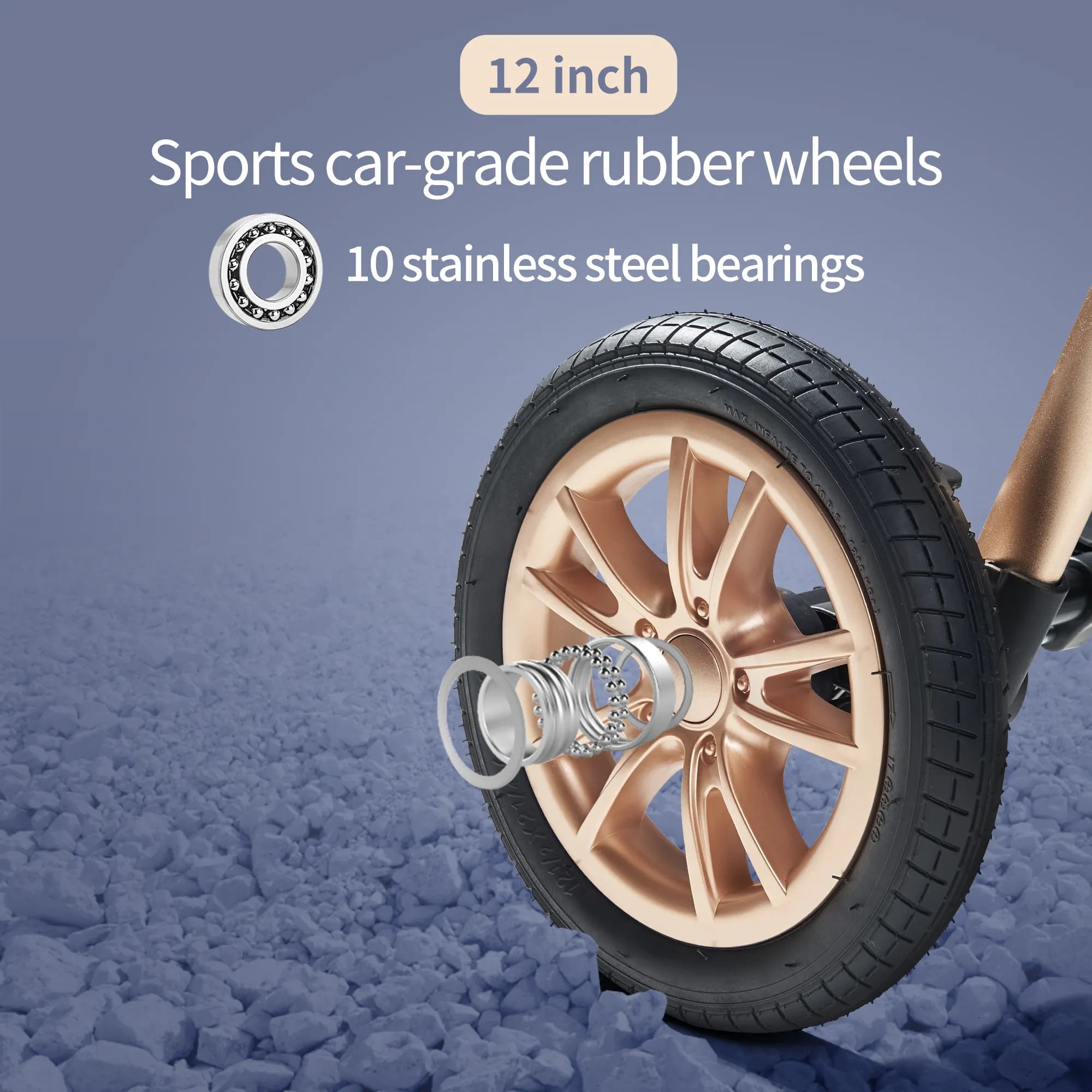 3 in 1 Luxury Baby Stroller (Free Car Seat)