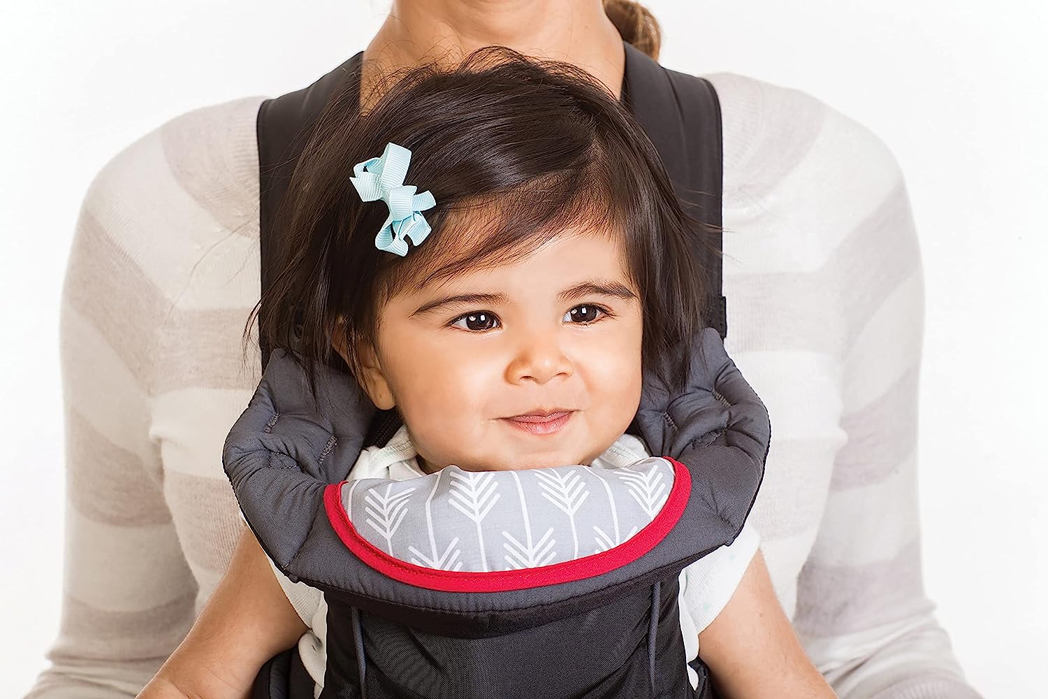 Classic Carrier with Pocket - 2 Ways to Carry Black Carrier with Wonder Bib & Essentials Storage Front Pocket, Adjustable Back Strap, 1-Piece