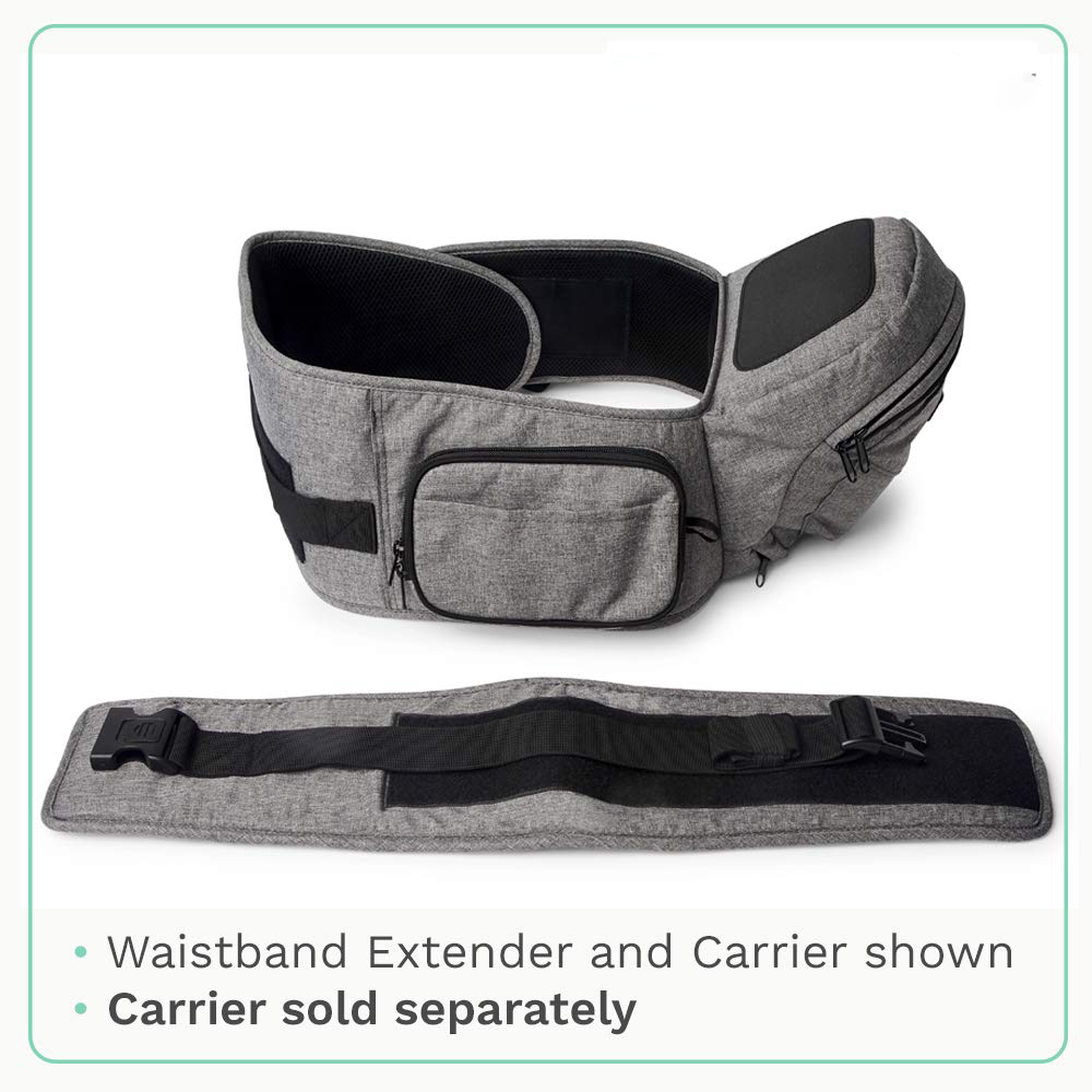 Safety-Certified Hip Seat Baby Carrier - Moms Choice Award Winner,  Ergonomic Carrier & Extenders for Newborns & Toddlers (Carrier, Grey)