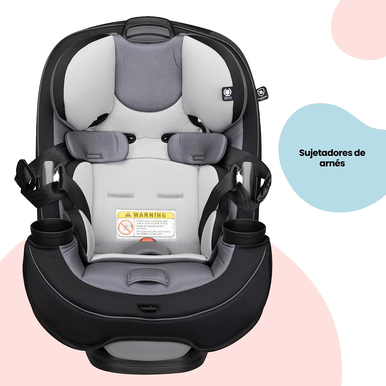 Safety 1st Grow and Go All-in-One Convertible Car Seat, Rear-facing 5-40 pounds, Forward-facing 22-65 pounds, and Belt-positioning booster 40-100 pounds, Carbon Wave