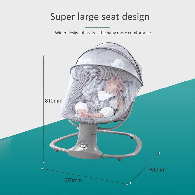 Premium 3-in-1 Electric Baby Swing Rocker Chair Adjustable Infant Reclining Cradle