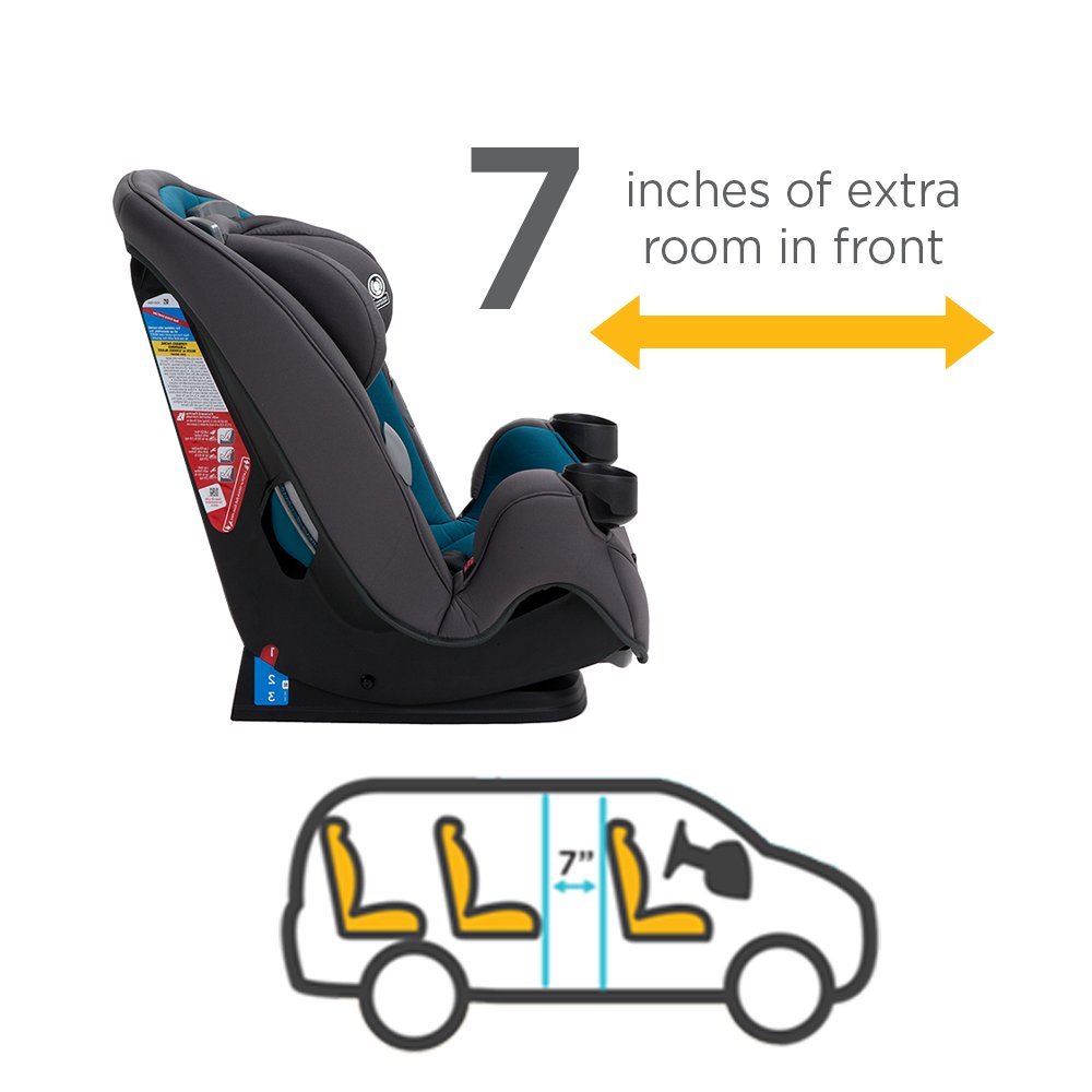 Safety 1st Grow and Go All-in-One Convertible Car Seat, Rear-facing 5-40 pounds, Forward-facing 22-65 pounds, and Belt-positioning booster 40-100 pounds, Carbon Wave