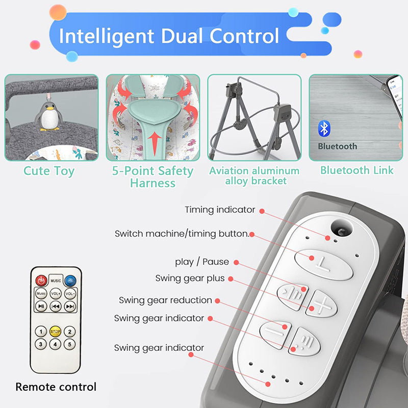 Electric Baby Swing Portable Electric Baby Rocker Baby Rocking Chair With Remote Control