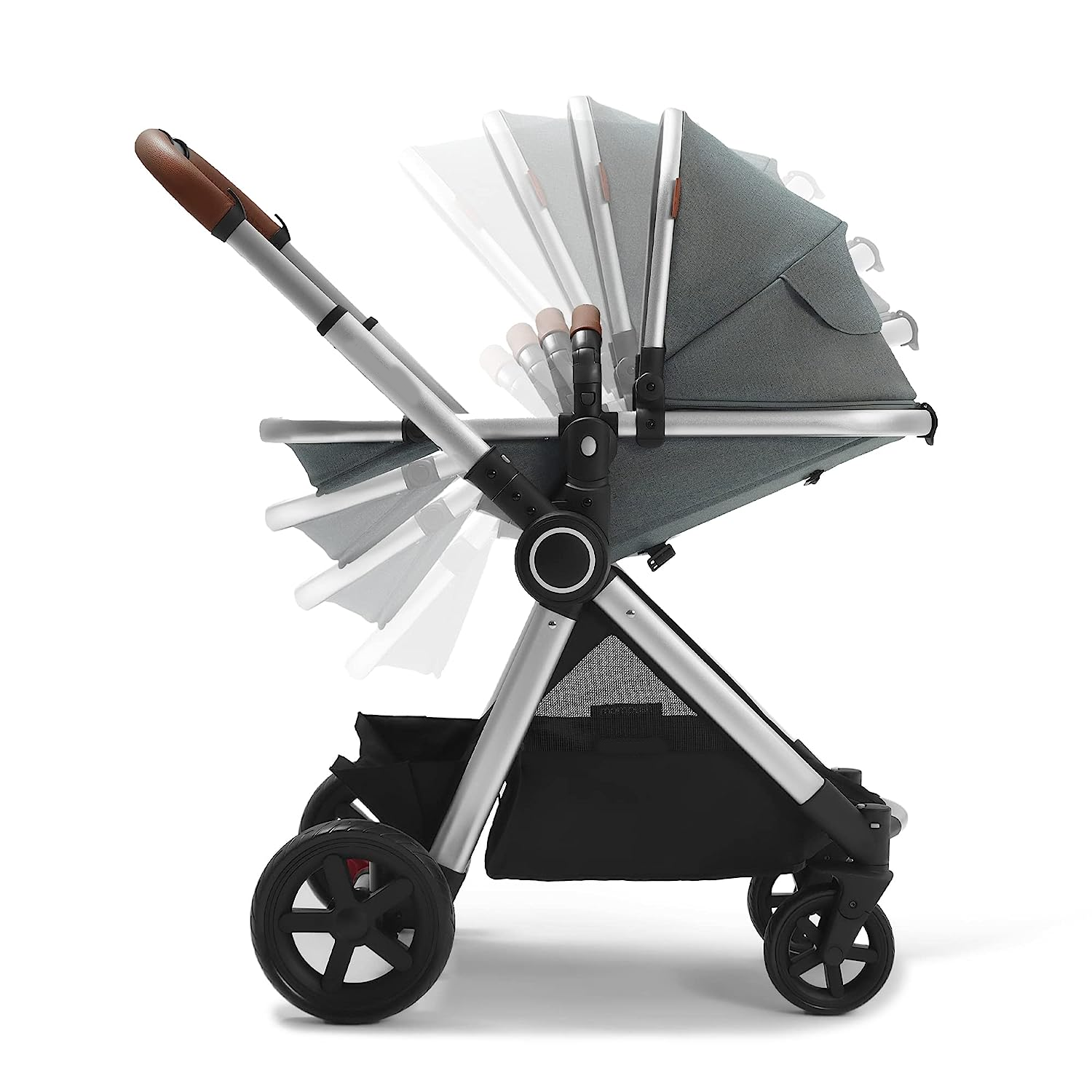 Baby Stroller with Removable Bassinet - Full-Size Baby Strollers for Comfortable Outings with Baby - Toddler Stroller with Reversible Stroller Seat - Smooth Glide Bassinet Stroller