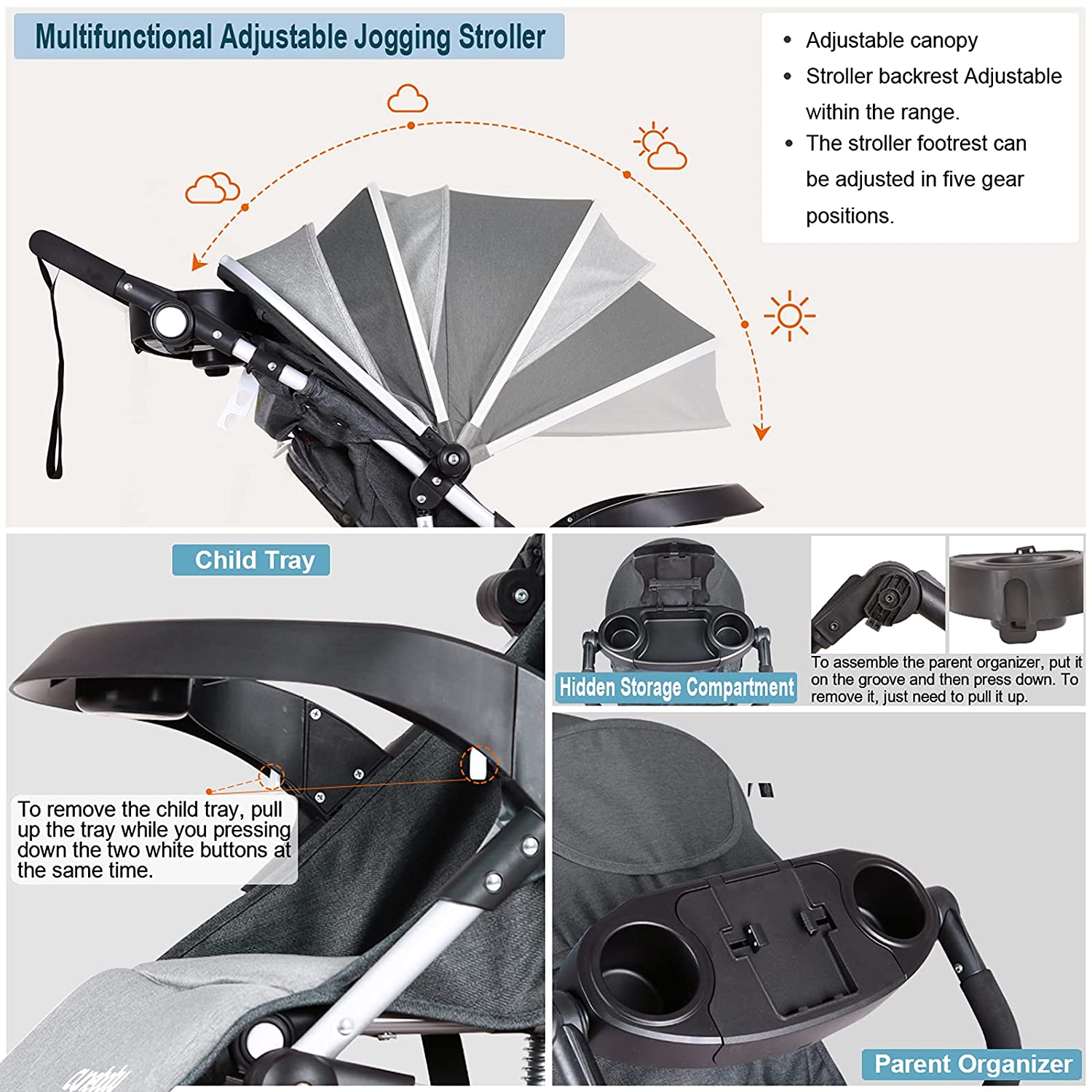 2023 Maternity Single Toddler Jogging Stroller