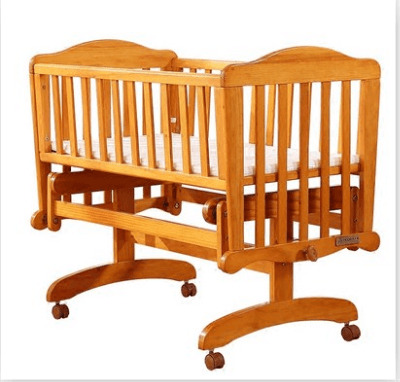 New Born Adjustable Baby Cot Multifunction Solid Wood Bedroom,babies and Kids Modern