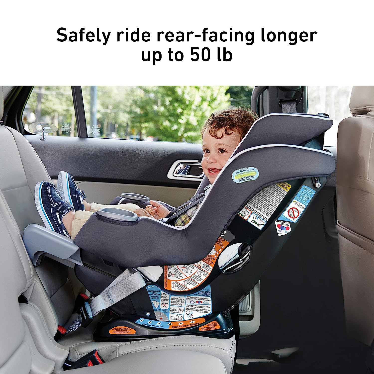 Extend2Fit Convertible Car Seat, Ride Rear Facing Longer with Extend2Fit, Gotham