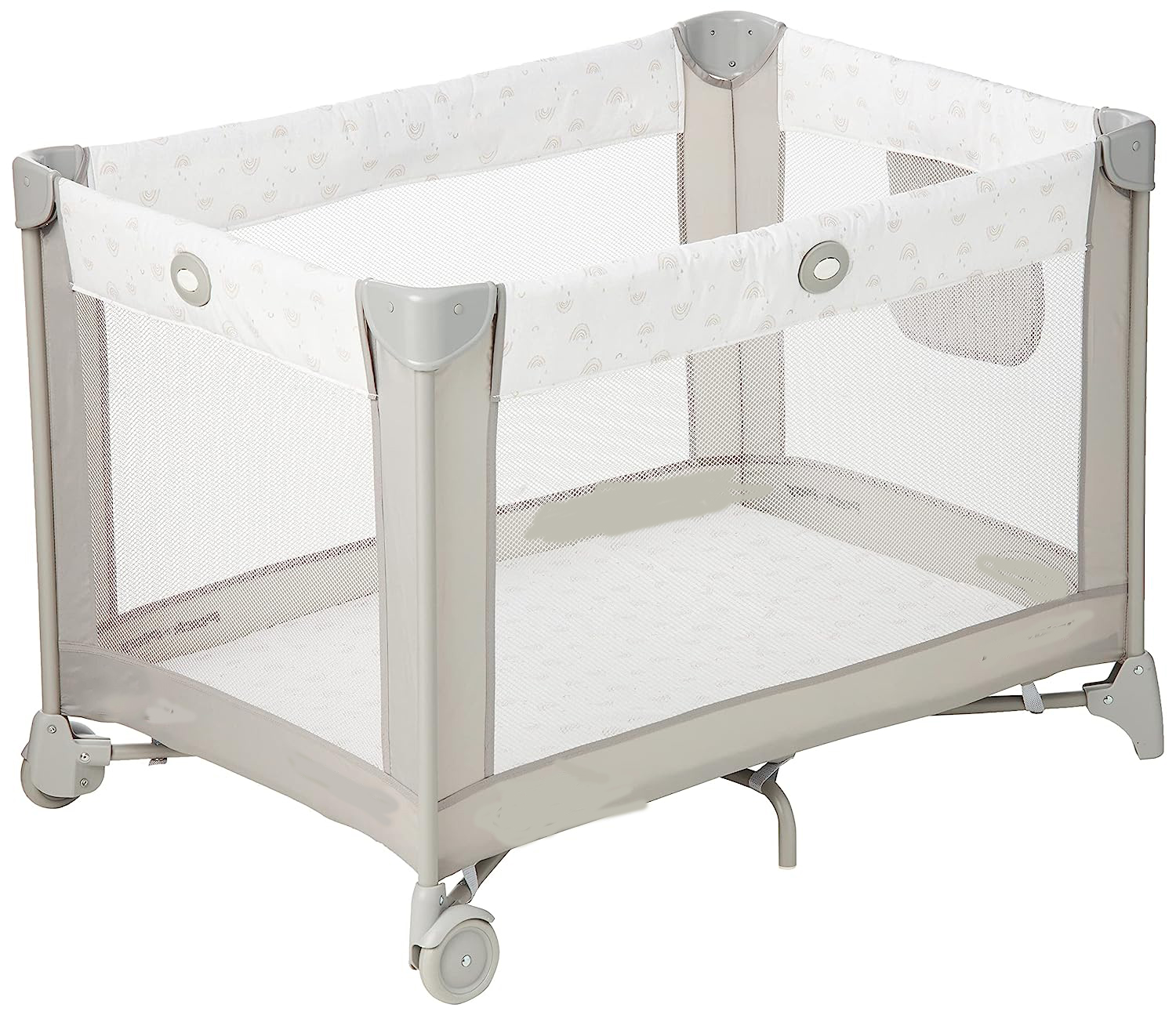 Pack and Play Portable Playard, Push Button Compact Fold, Carnival