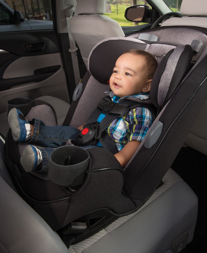 Safety 1st Grow and Go All-in-One Convertible Car Seat, Rear-facing 5-40 pounds, Forward-facing 22-65 pounds, and Belt-positioning booster 40-100 pounds, Carbon Wave