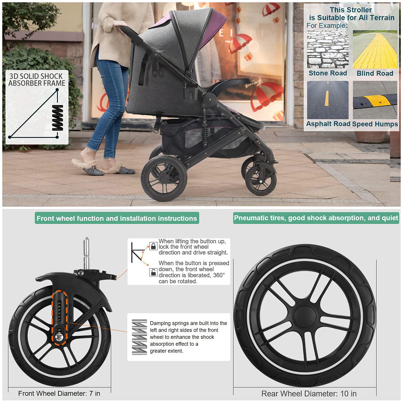 2023 Foldable Lightweight Pushchair Baby Stroller