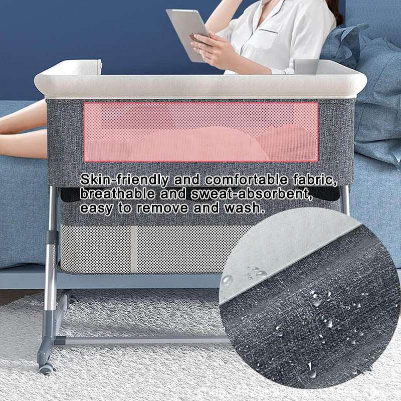 Electric Baby Crib Cradle Newborn Movable Rocking Bed Smart Portable Crib with Mosquito Net