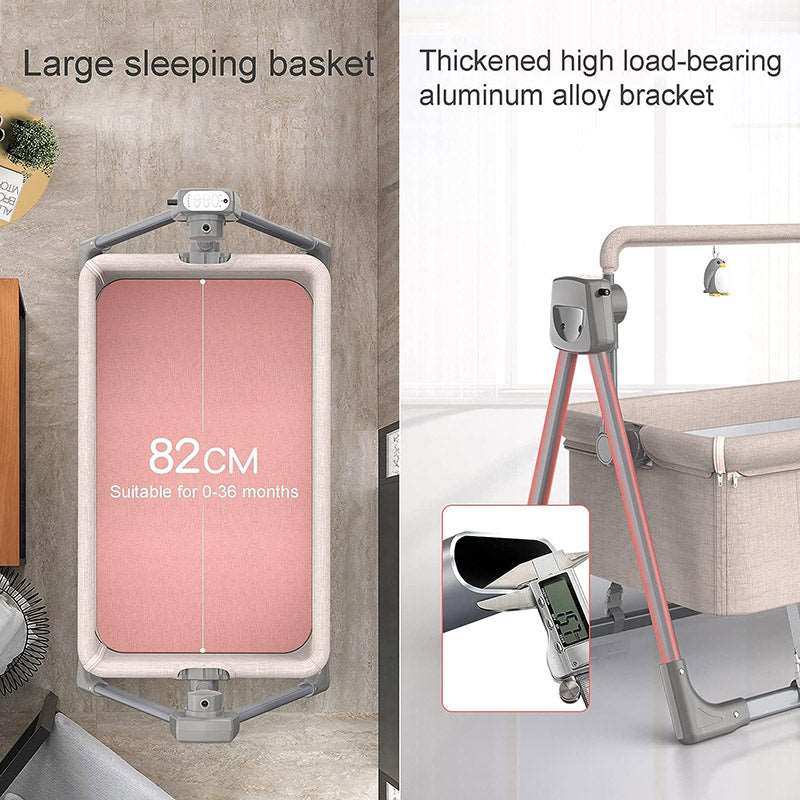 Electric Baby Cradle Smart Baby Bouncer Cradle, Portable Baby Swing with Automatic Swing and Music