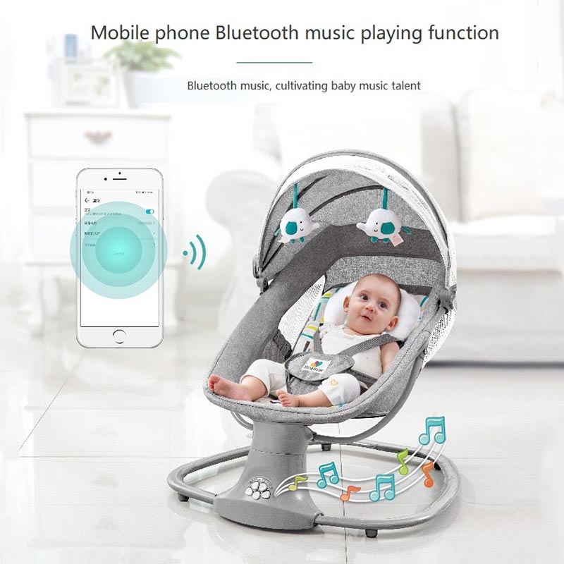 Premium 3-in-1 Electric Baby Swing Rocker Chair Adjustable Infant Reclining Cradle