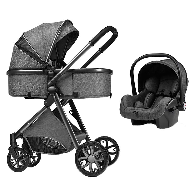 Baby Stroller for Toddler Foldable Pushchair with with Car Seat Portable Travel Stroller