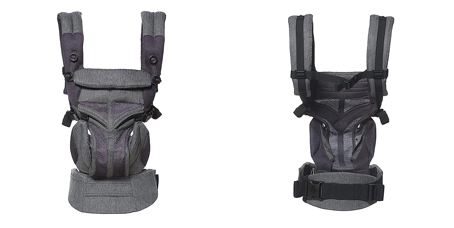 360 All-Position Baby Carrier for Newborn to Toddler with Lumbar Support & Cool Air Mesh (7-45 Lb), Pearl Grey