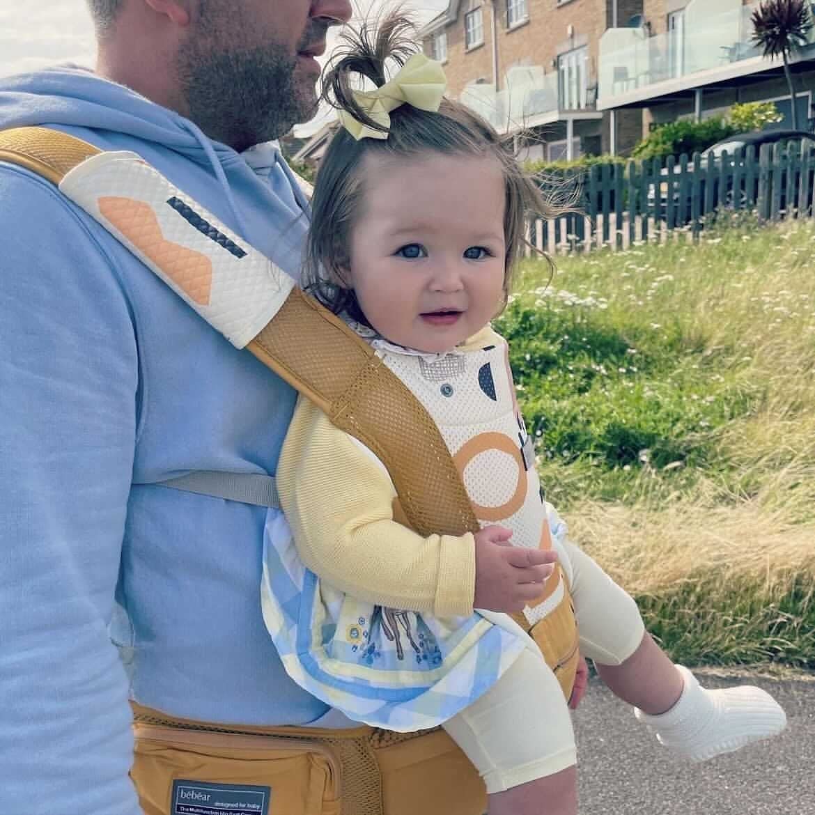 Baby Carrier Newborn to Toddler Baby Hip Carrier with Head Hood,Waist Extender & 3 Pieces Teething Pads (Grey)