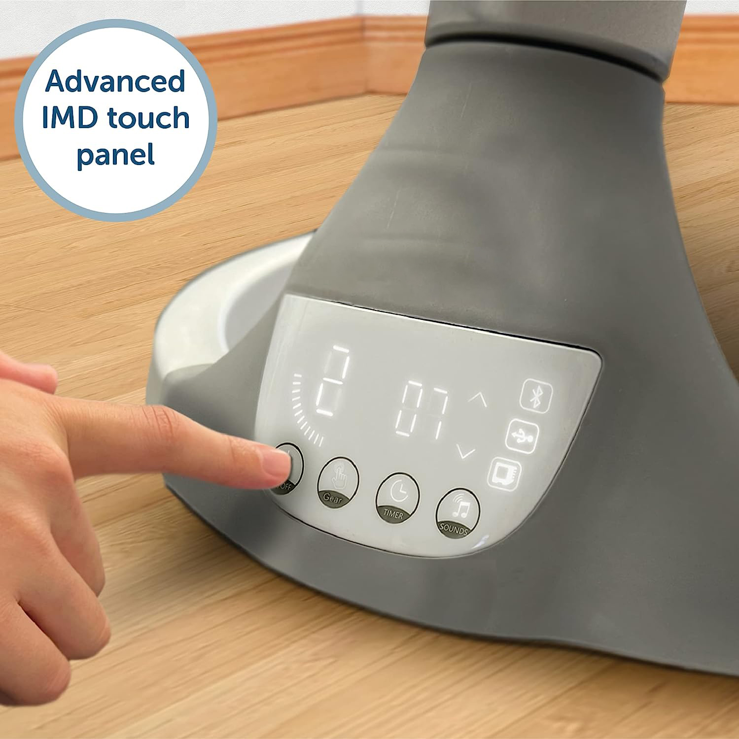 Baby Swing for Newborns - Electric Motorized Infant Swing, Bluetooth Music, 10 Preset Lullabies, Remote - Jool Baby