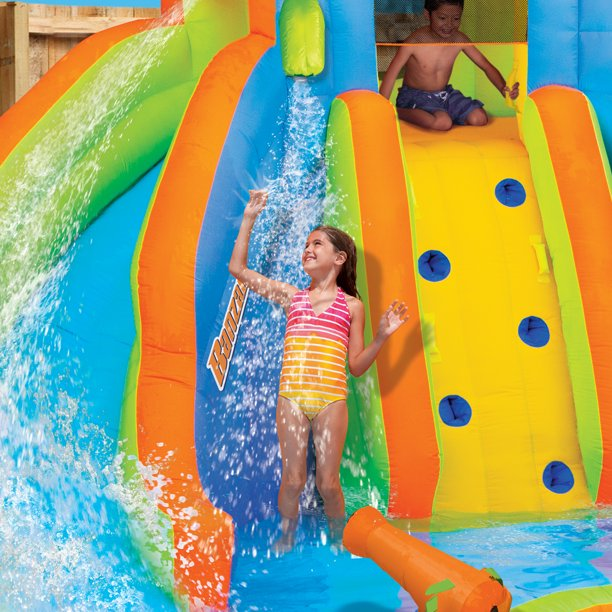 Banzai Adventure Club Outdoor Inflatable Water Park & Dual Slides, Ages 5 & Up, Unisex