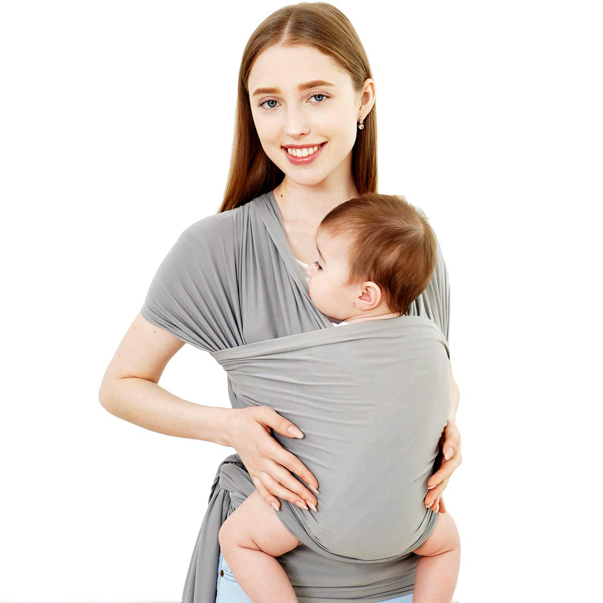 Baby Wrap Carrier,Hands Free Baby Carrier Sling,Lightweight,Breathable,Softness,Perfect for Newborn Infants and Babies Shower Gift,Black