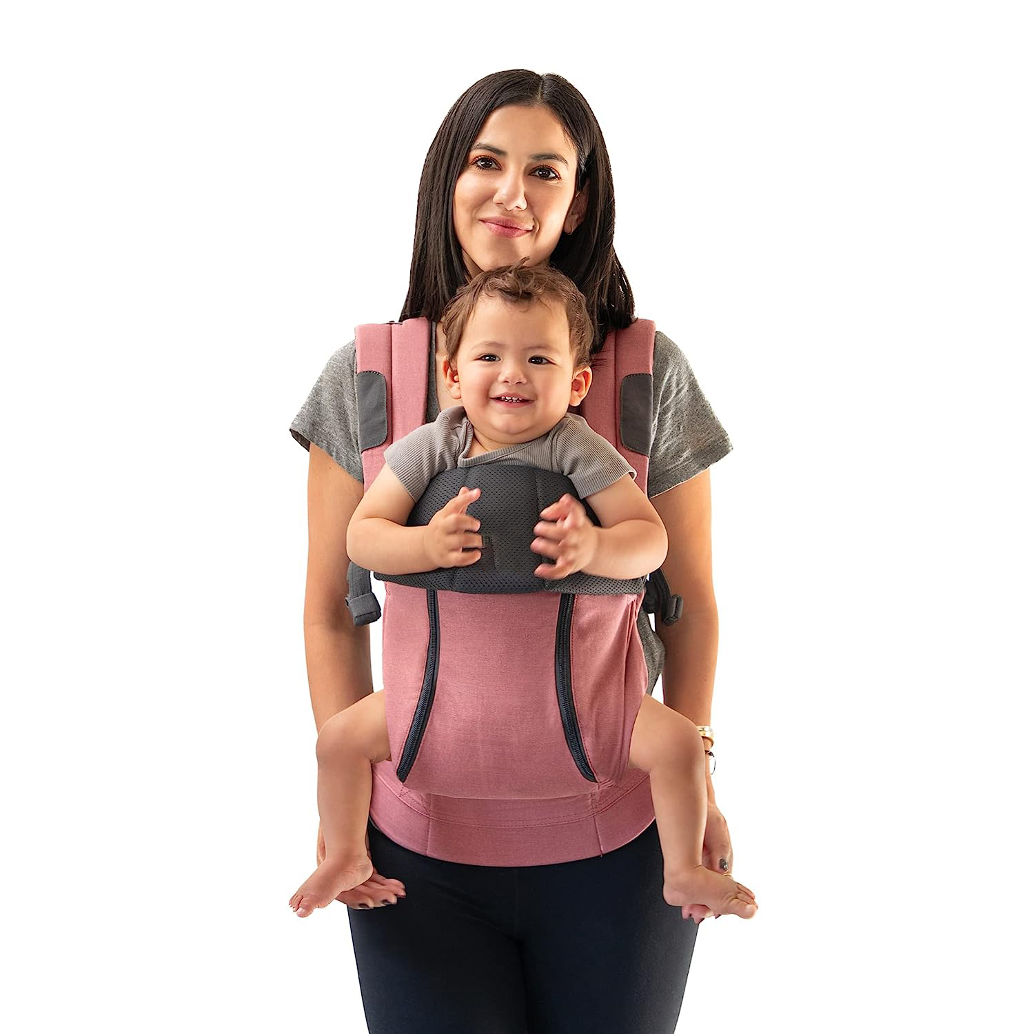 Complete All Seasons Ergonomic 6-in-1 Baby Carrier Newborn to Toddler - with Lumbar Support - for Children 7-45 Pounds - 360 Degree Baby Wearing - Inward & Outward Facing - Stone