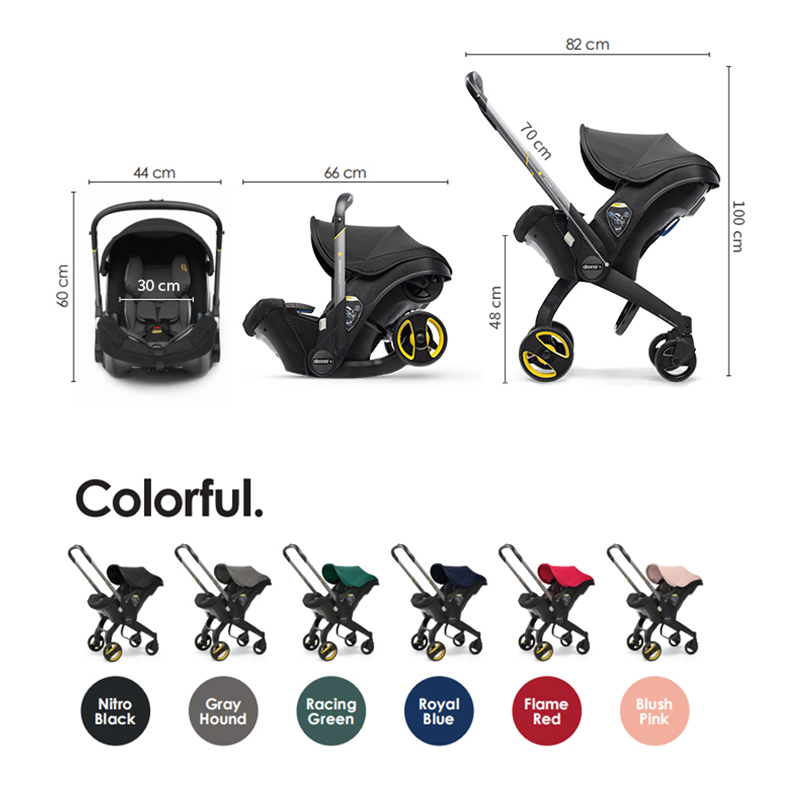 【Christmas discounts 🎄】Newborn 4-in-1 Folding Stroller with One-Touch Car Storage, Infant Car Seat