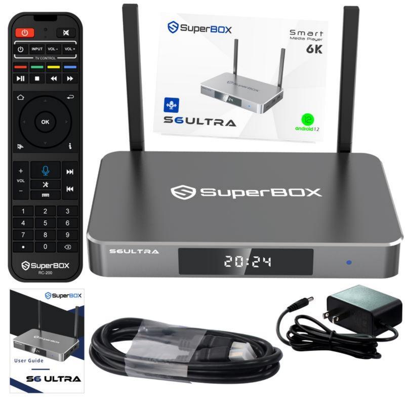 SuperBox S6 Max - Smart TV Box, Android 12 OS, 6k UHD Streaming, Home theater-grade video and audio medium player