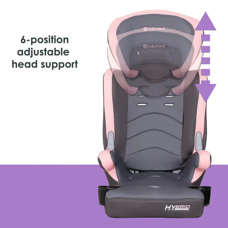3-in-1 Lightweight Combination Booster Car Seat with Adjustable Height Positions, Side Impact Protection & Comfortable Arm Rests