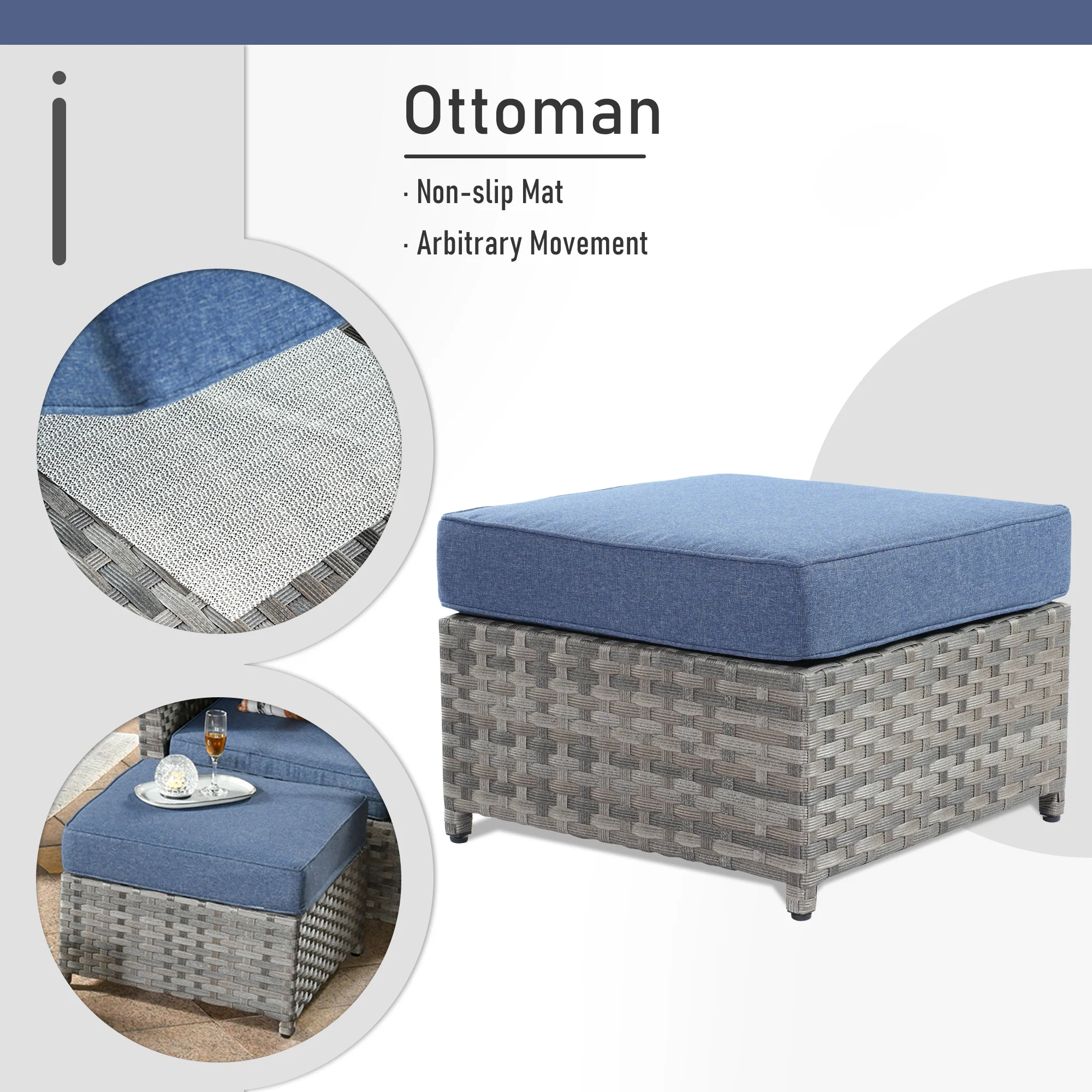 Ovios Patio Furniture Set 10-Piece include 42