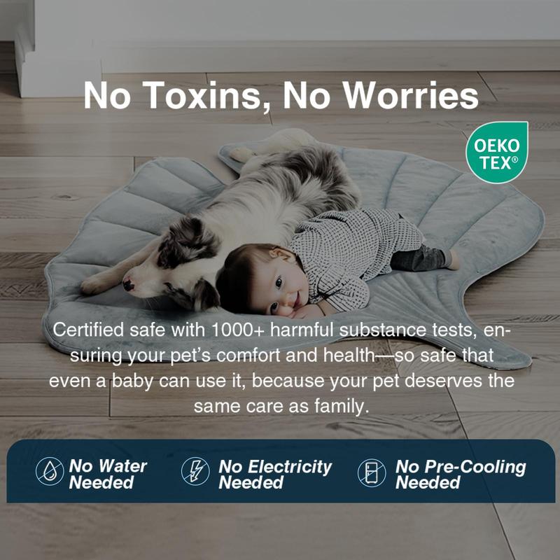 Vagascape Dog Cooling Eco-friendly Mat, Cooling Pad, Pet Cool Mats for Dogs and Cats use in Crate, Tunk, Camping, Outdoors, Portable, Machine Washable, Durable, Without Gel