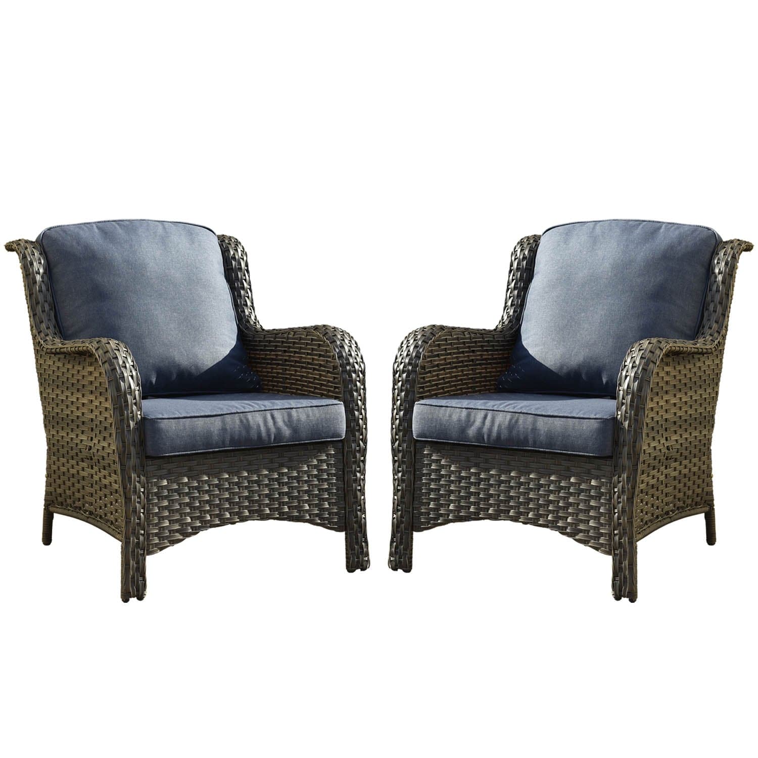 Ovios Outdoor Furniture 6-Piece with 30'' Fire Pit Table and Kenard 2 Rocking Chairs