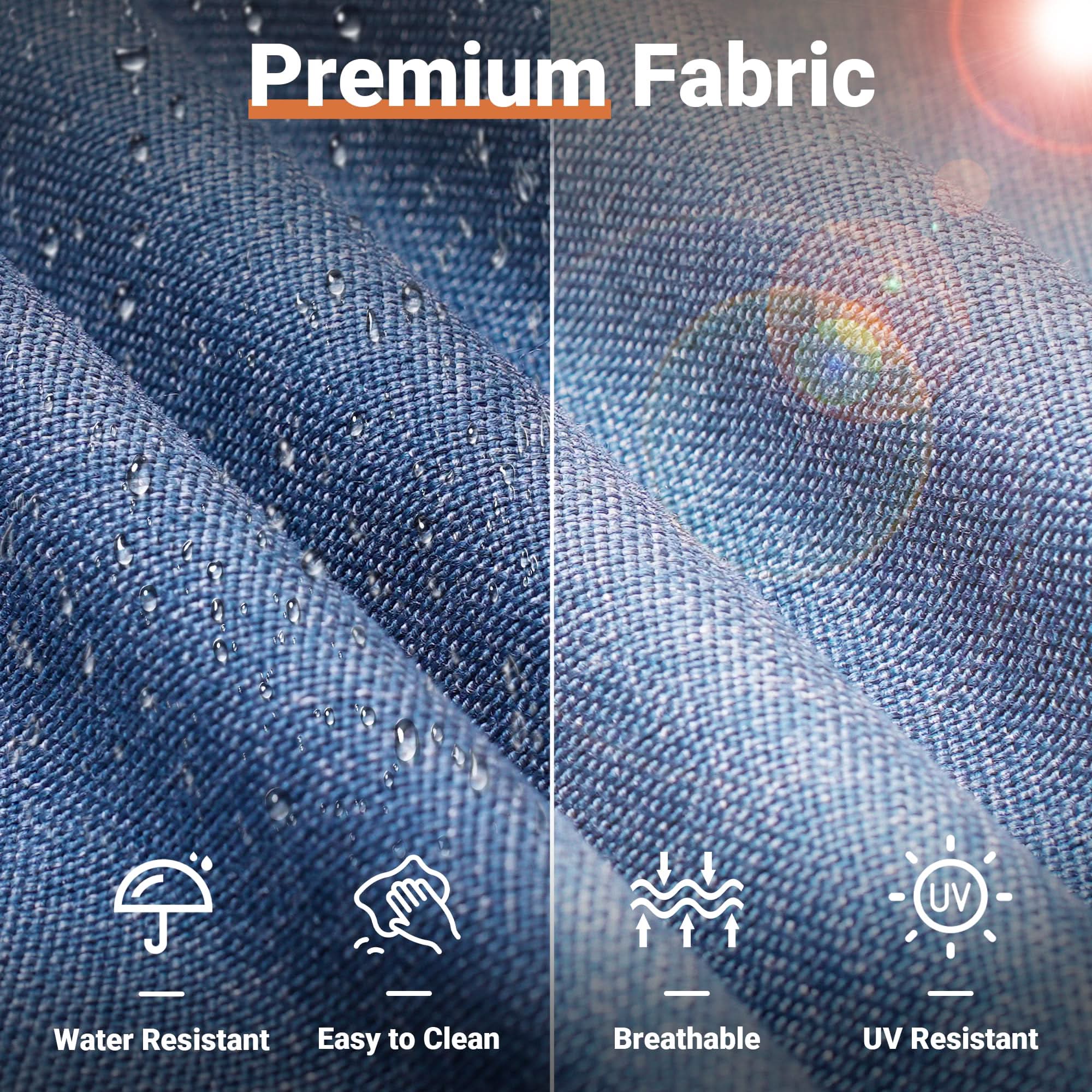 Ovios Outdoor 9 Piece Coversation Set with Swivel Rocking Chair,Sectional Patio Furniture Set with All-Weather Wicker Sofa