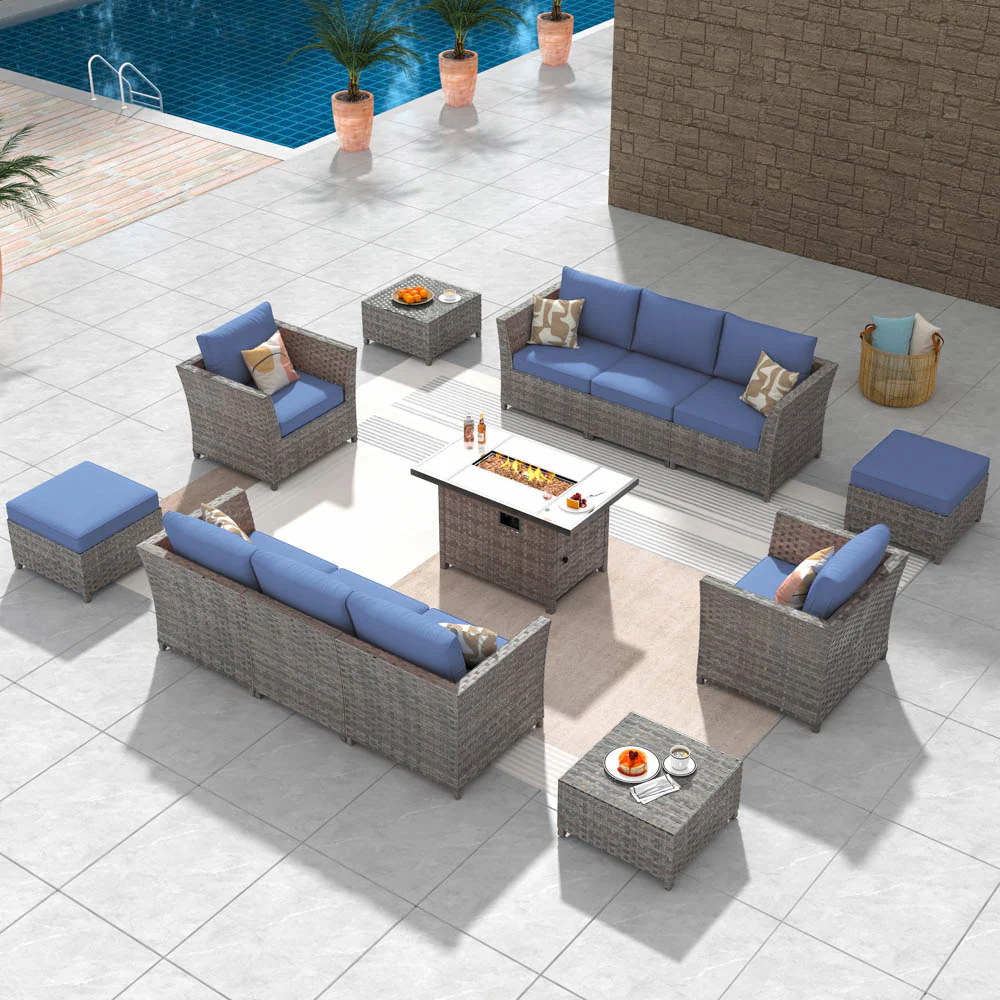 Ovios New Rimaru Series Patio Furniture Set 13-Piece include 42