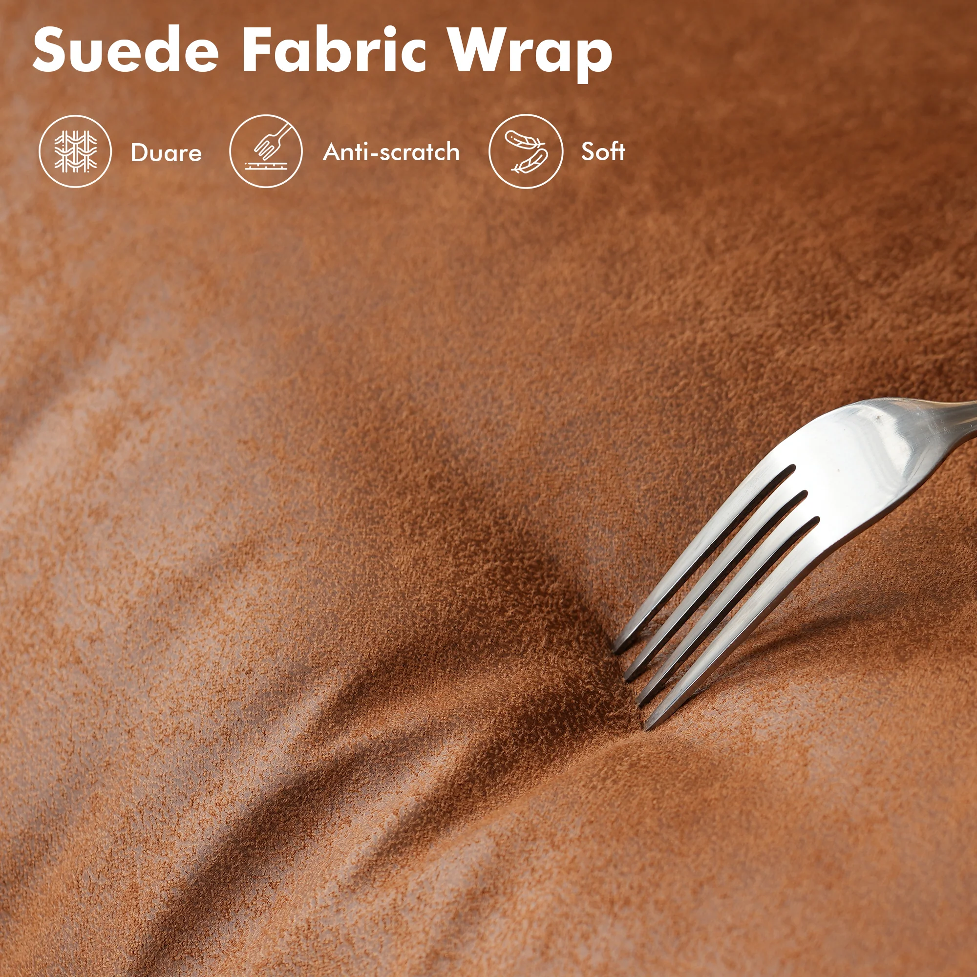 Ovios Office Executive Chair Oversize Cushions Suede Fabric