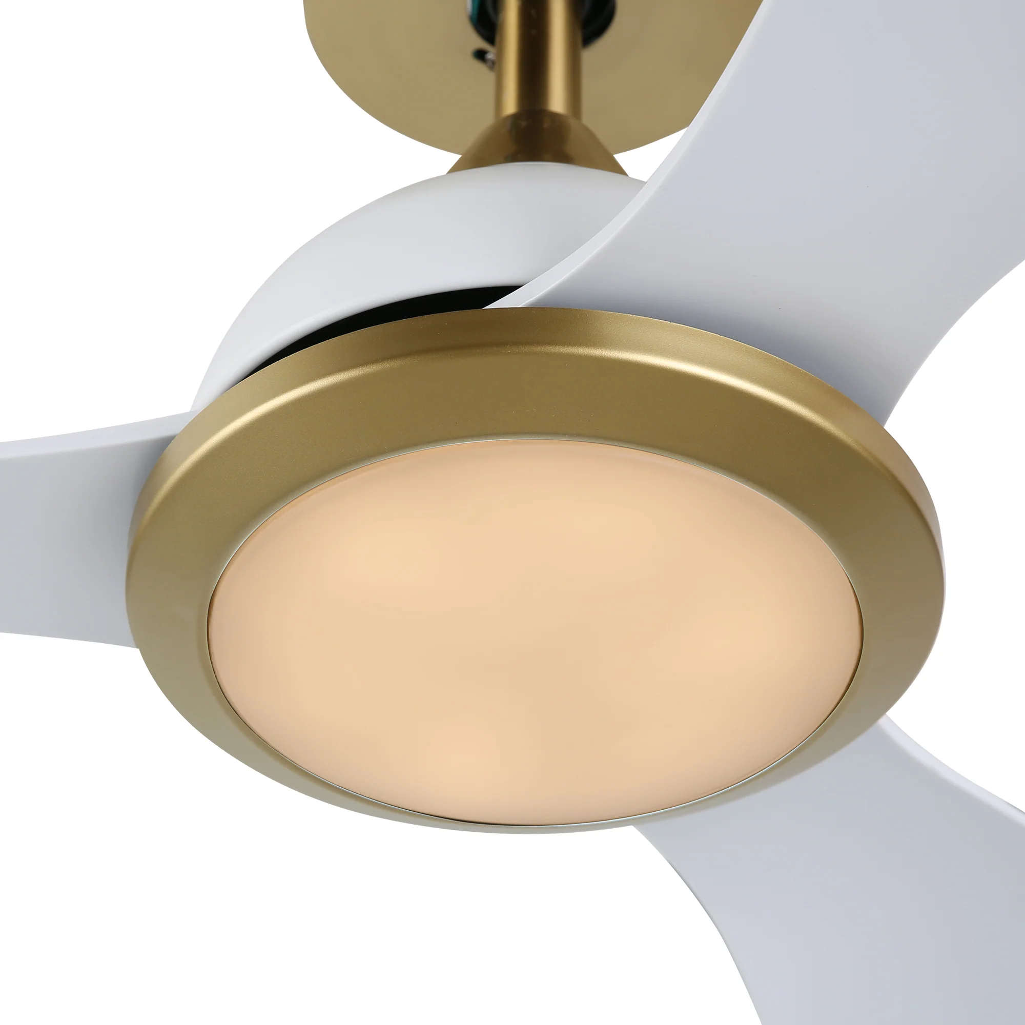 Ovios 52'' Remote Control Ceiling Fan Reversible 3 Blades with LED Light and 6 Wind Speeds, DC Motor