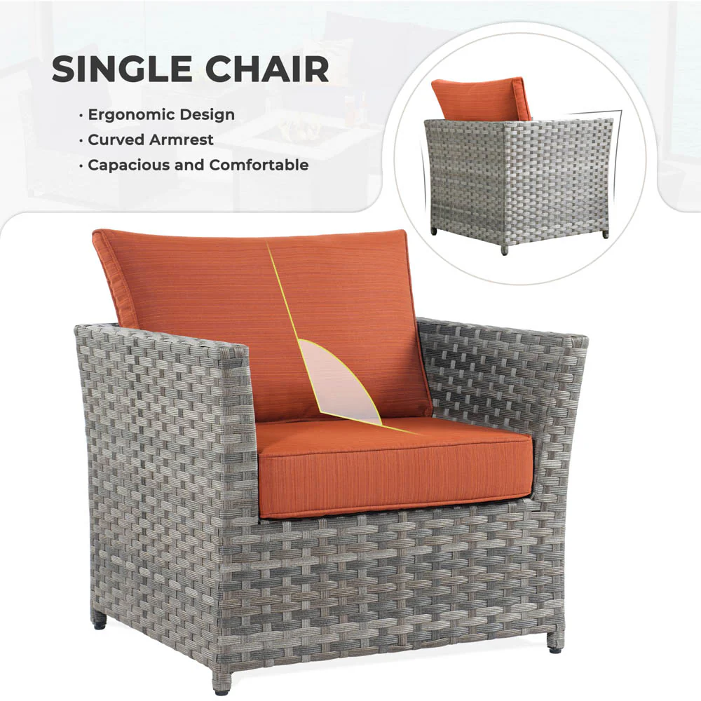 Ovios New Rimaru Series Patio Furniture Set 10-Piece include 42