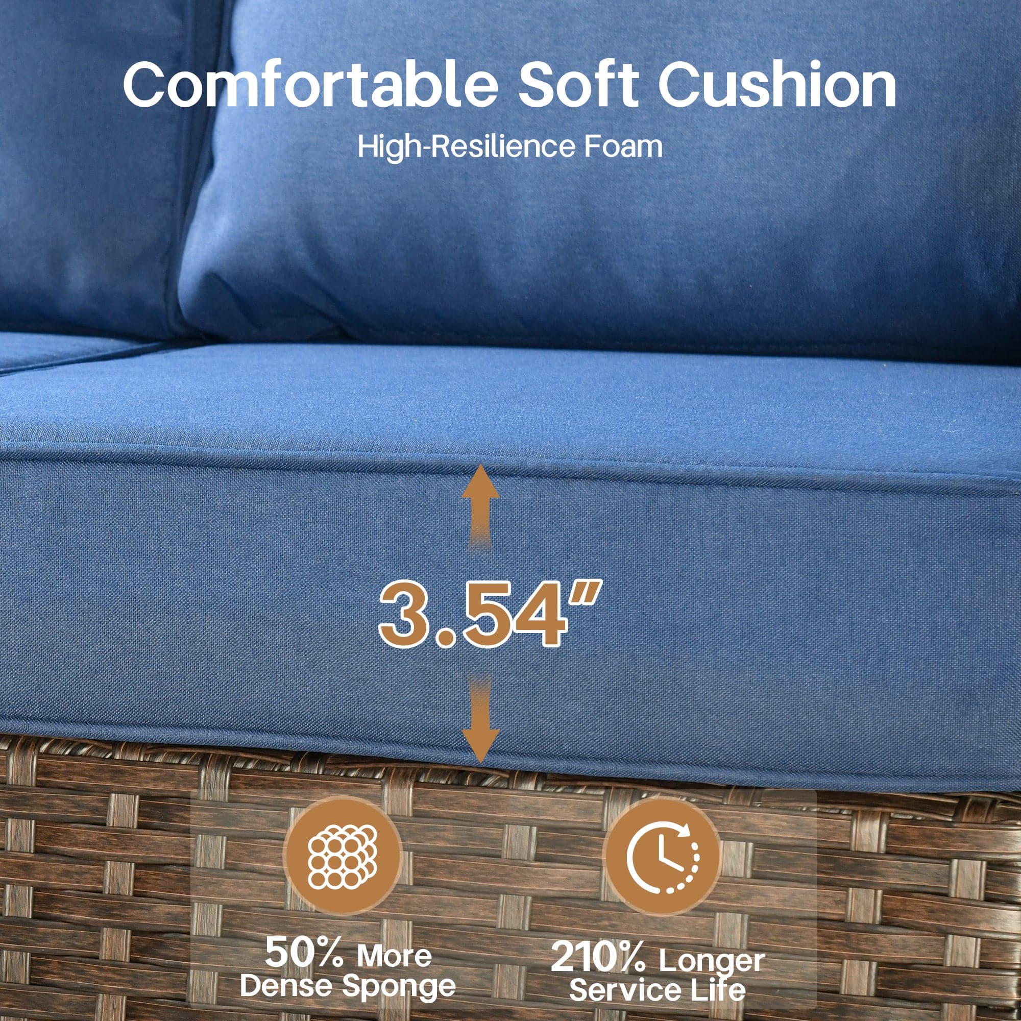 Ovios PRS Series Patio Conversation 5-Piece Set