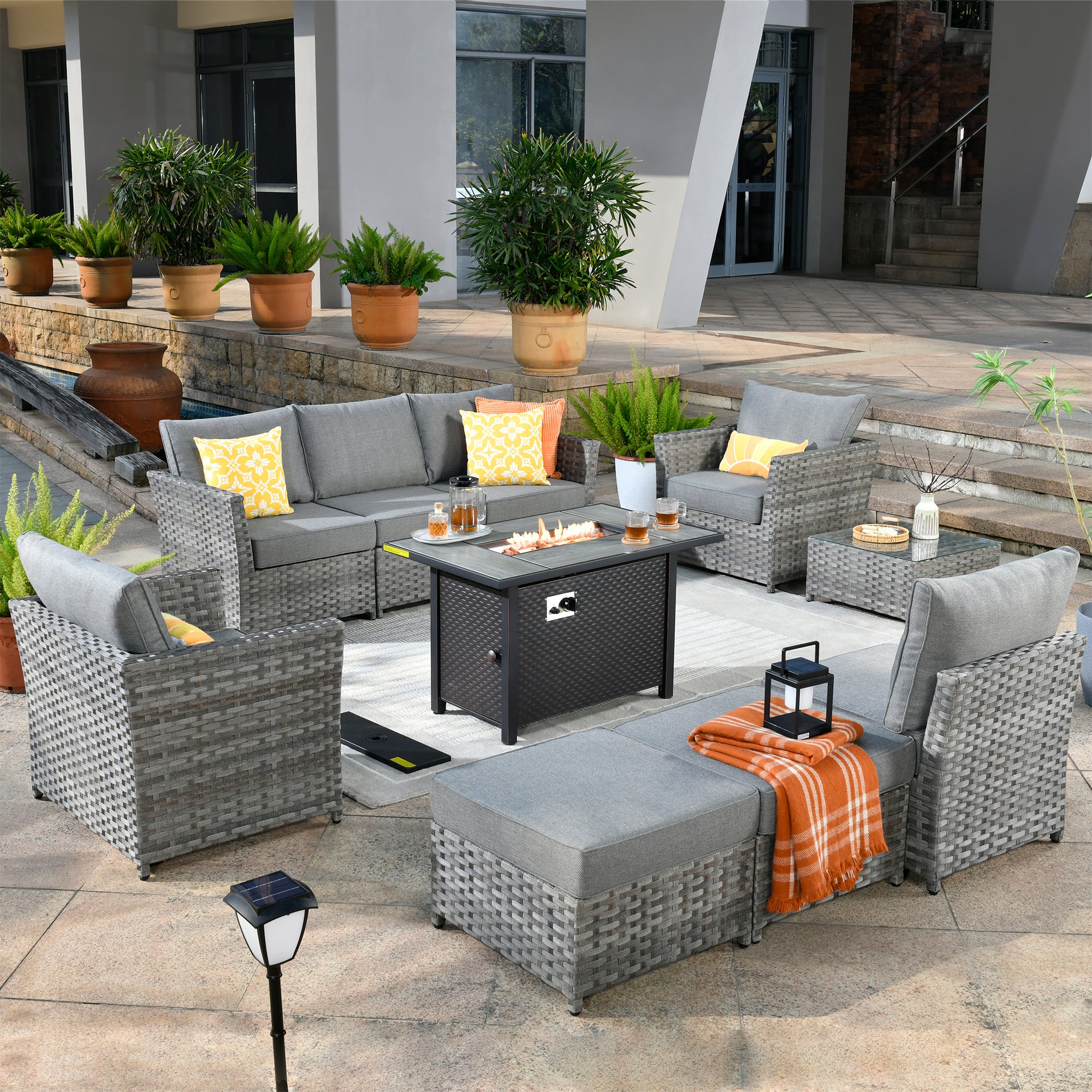 Ovios Patio Furniture Set 10-Piece include 42