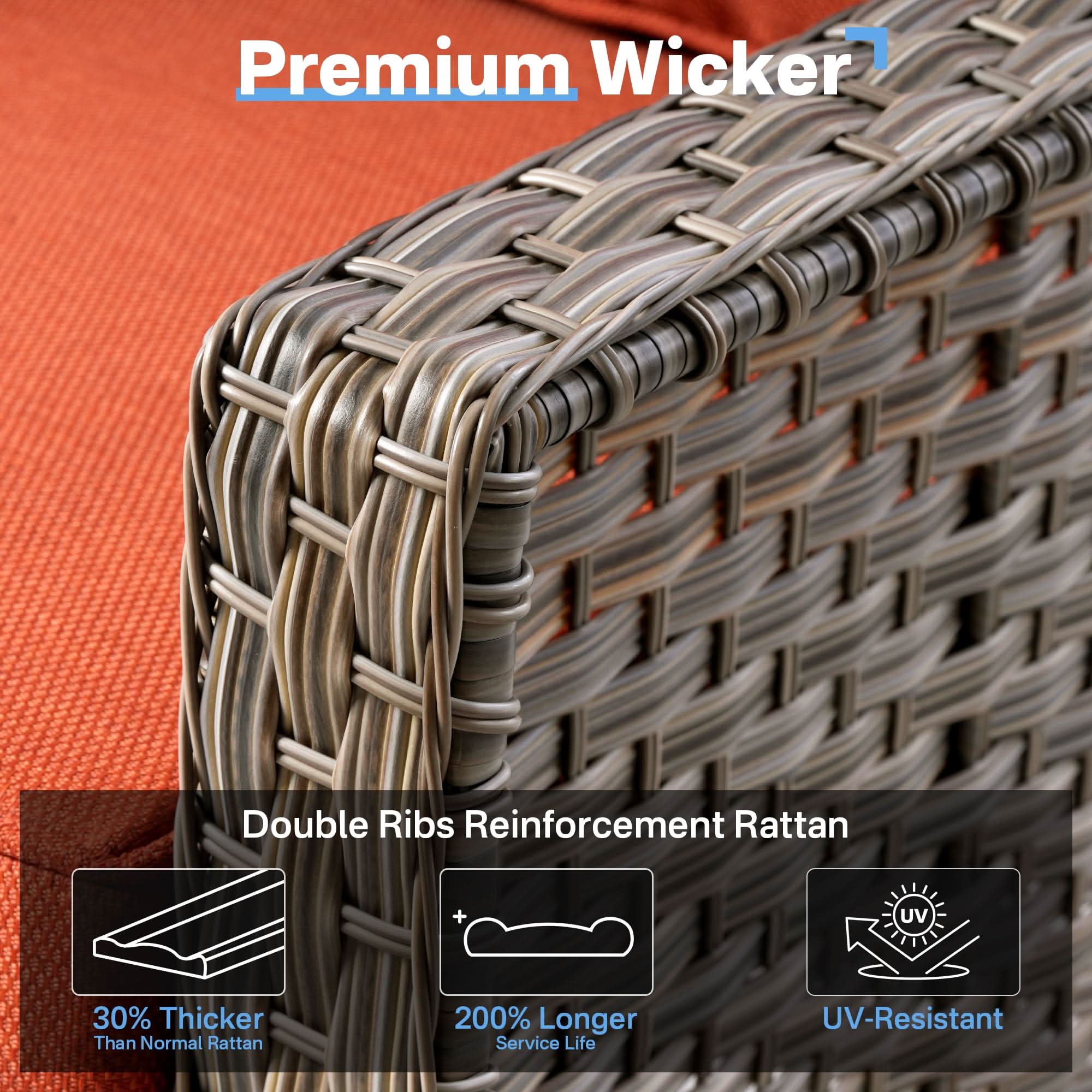 Ovios Conversation Set 3-Piece PAD Series,Swivel Chair