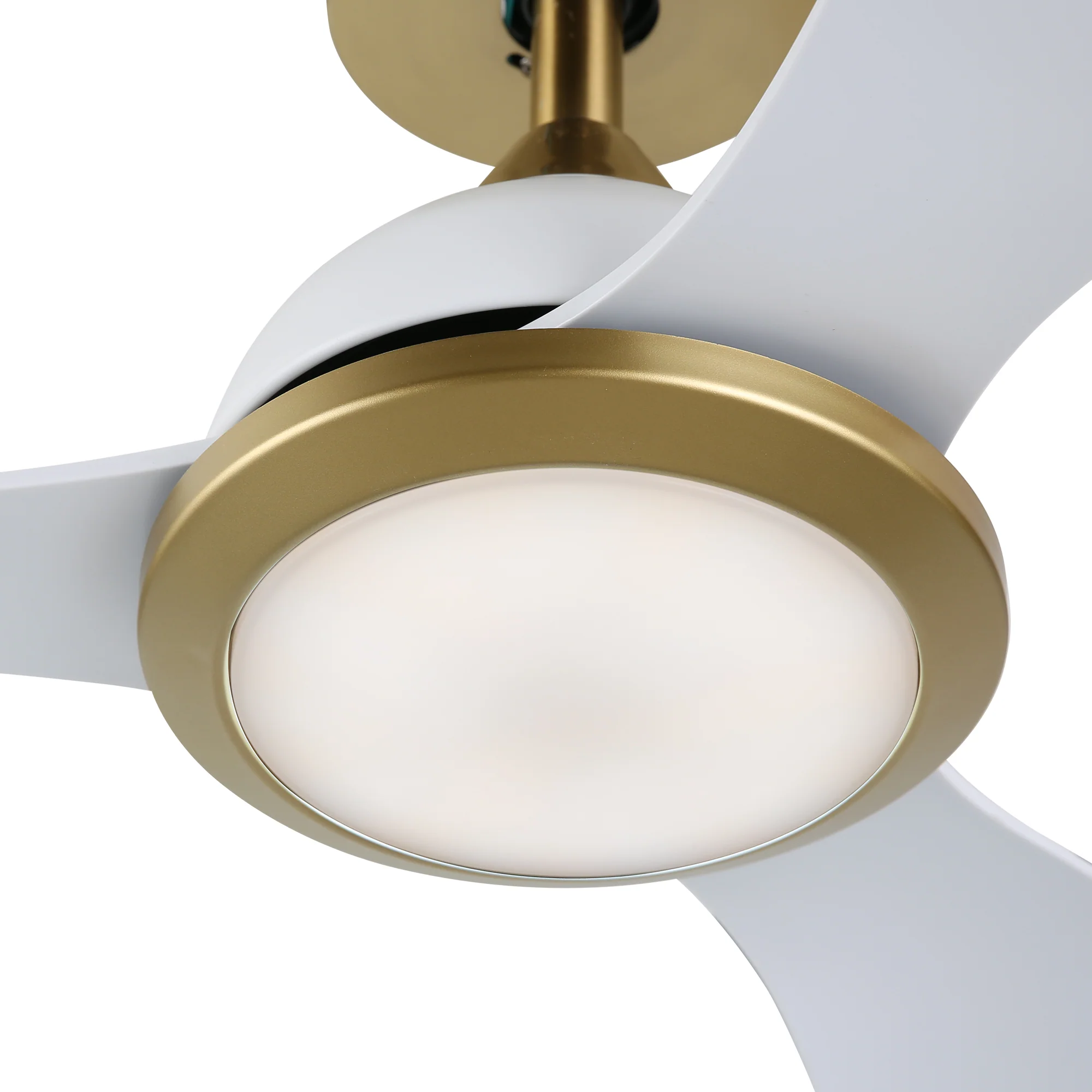 Ovios 52'' Remote Control Ceiling Fan Reversible 3 Blades with LED Light and 6 Wind Speeds, DC Motor