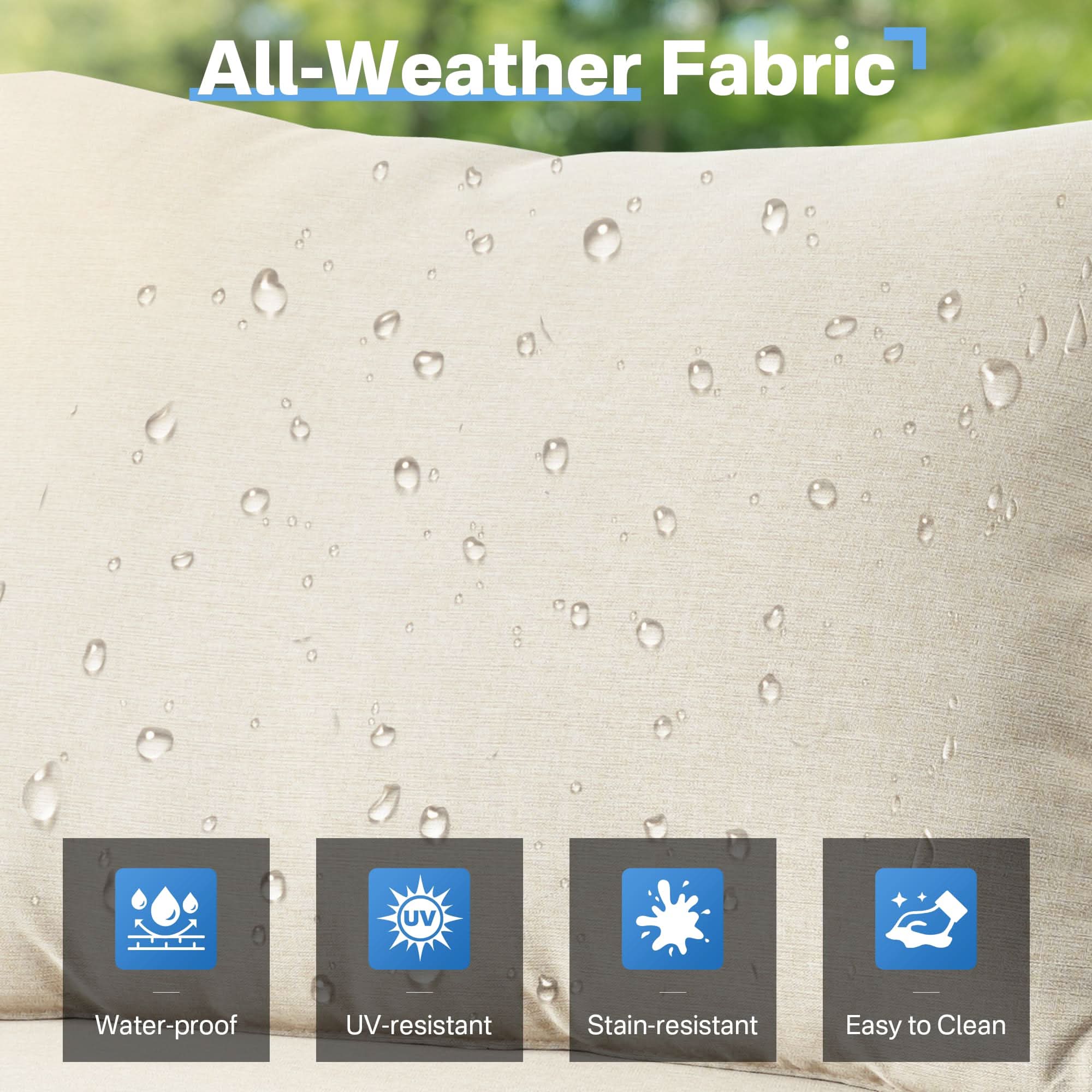 Ovios Outdoor 9 Piece Coversation Set with Swivel Rocking Chair,Sectional Patio Furniture Set with All-Weather Wicker Sofa