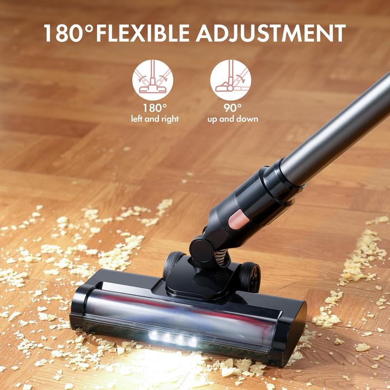 Homeika Cordless Vacuum Cleaner, 28Kpa Powerful Suction, 380W Powerful Brushless Motor, 8-in-1 Lightweight Handheld Vacuum Cleaner, 50-Minute Runtime, Removable Battery, For Pet Hair and Carpets