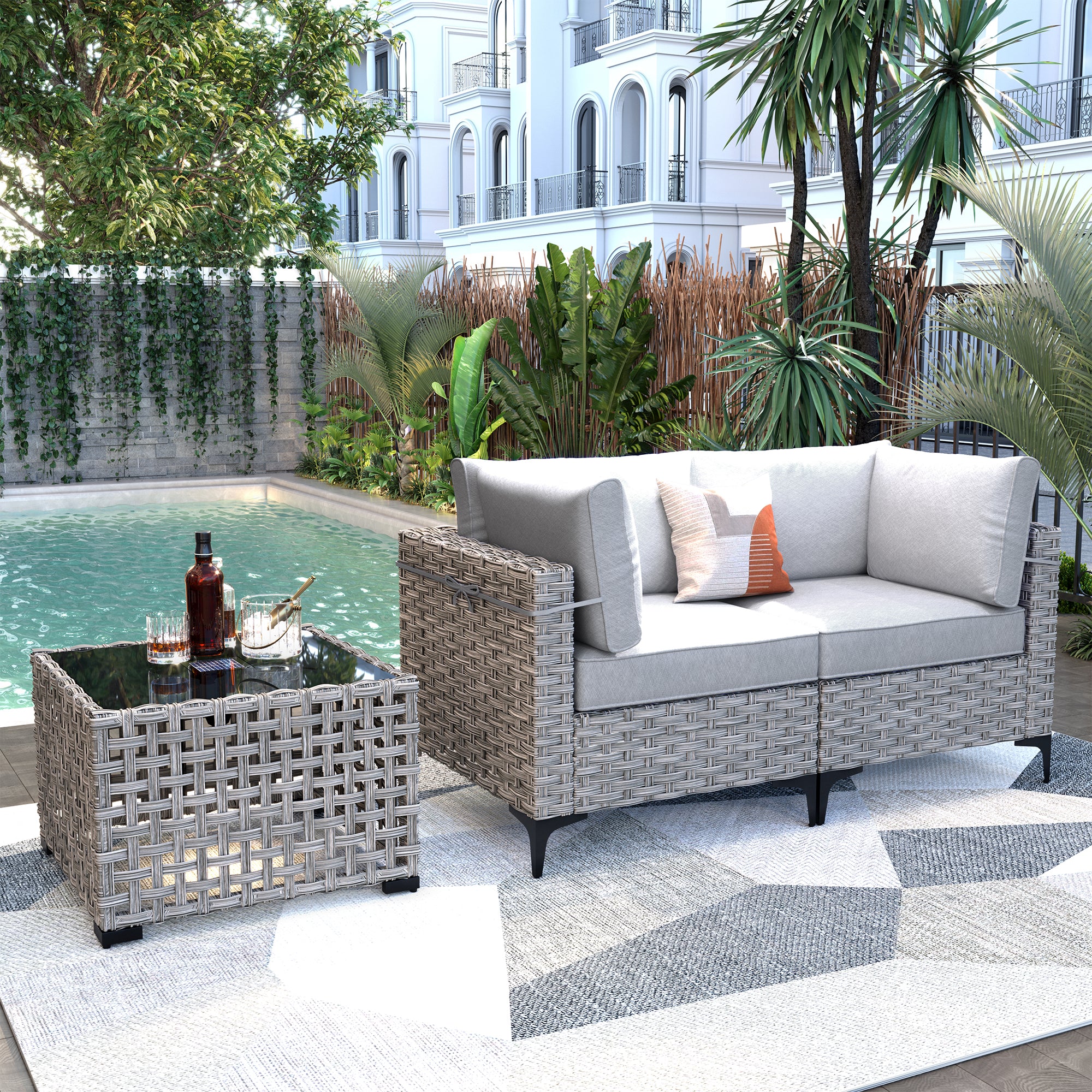 SKT Series - Sectional Outdoor Furniture Set 3-Piece