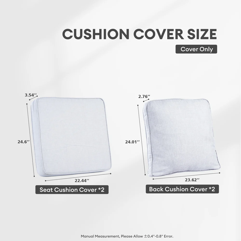 Ovios Kenard Series Replacement Seat, Back Cushion Cover(Refer to the Dimension in Description,Only cover)