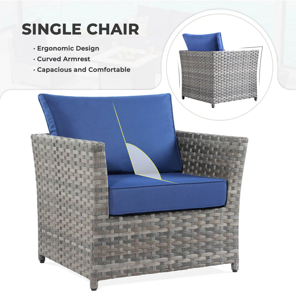 Ovios New Rimaru Series Patio Furniture Set 13-Piece include 42