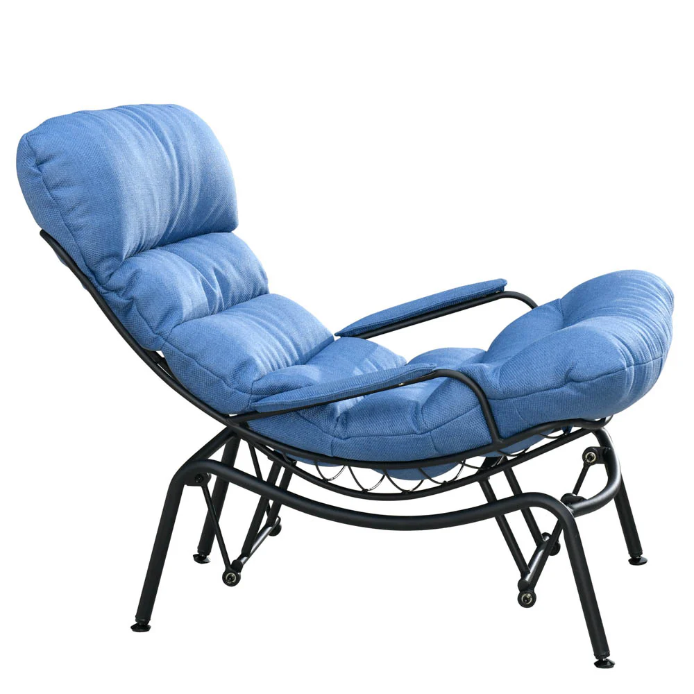 Ovios Patio 2-Piece Rocking Chair with Ottoman, Olefin Fabric