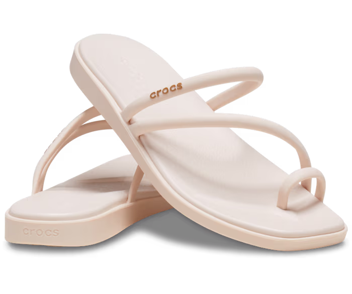 Crocs Women's Miami Toe Loop Sandals, Lightweight Strappy Sandals for the Pool and Beach