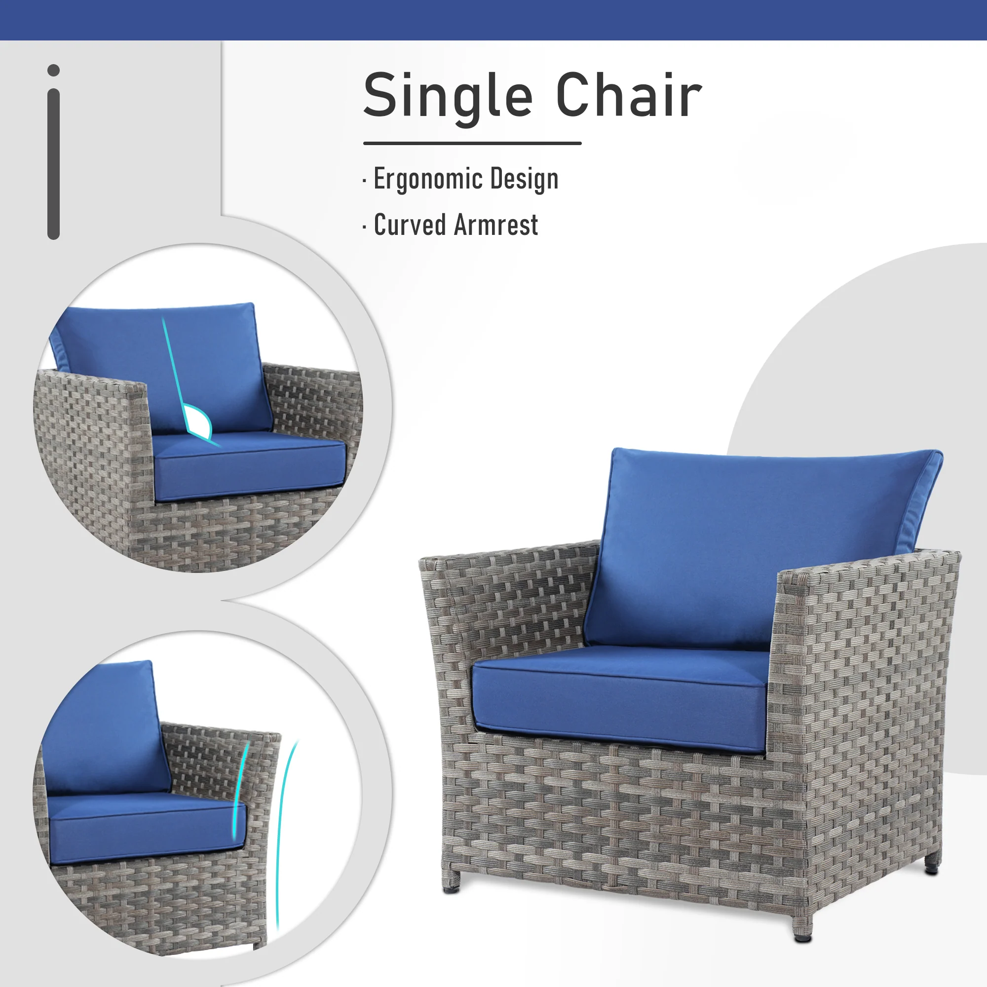 Ovios Patio Furniture Set 10-Piece include 42