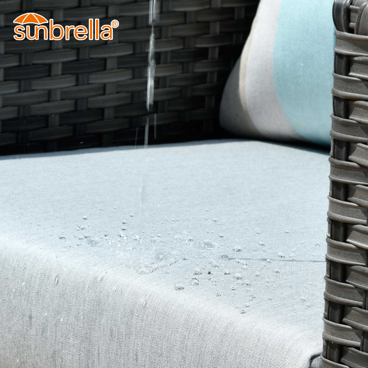 Ovios Patio Furniture Set Bigger Size 12-Piece with Grey Sunbrella, King Series, Fully Assembled