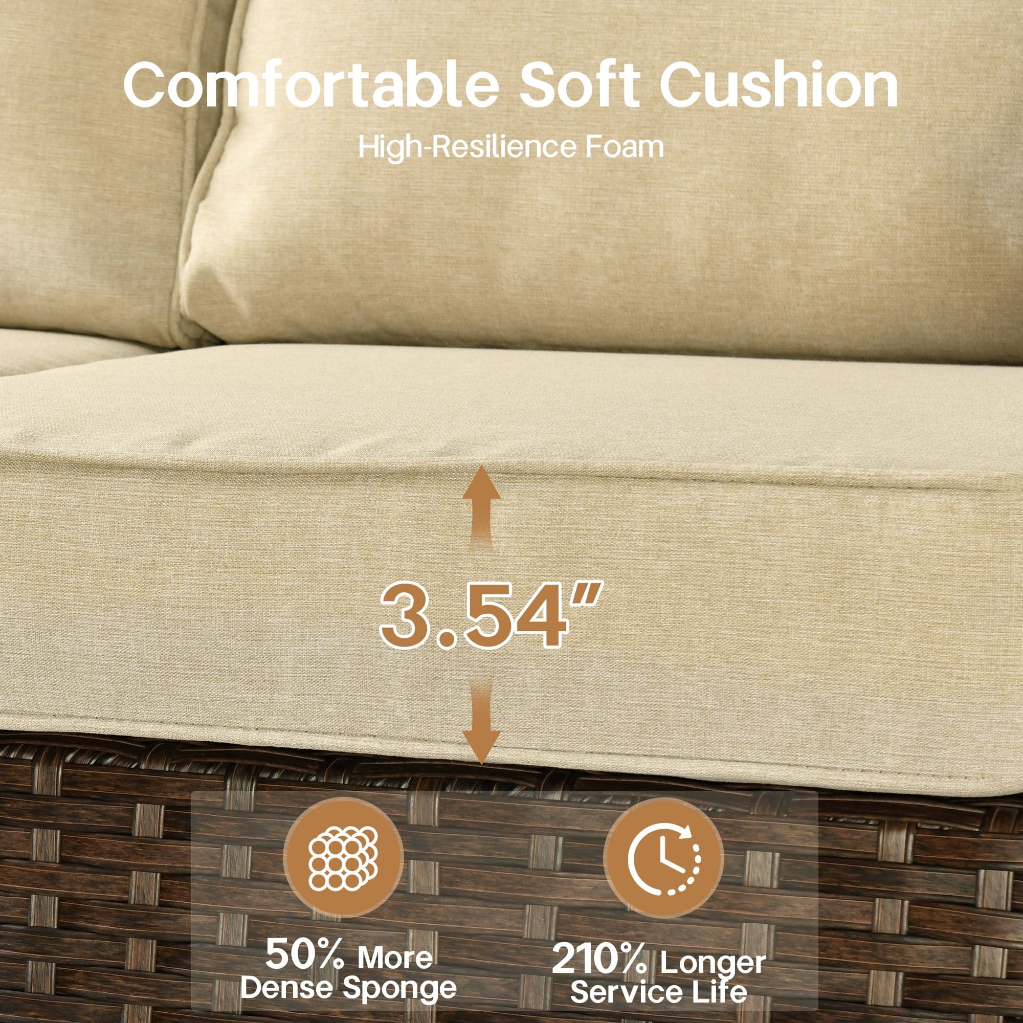 Ovios PRS Series Patio Conversation 5-Piece Set